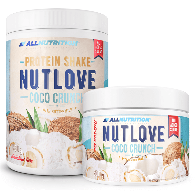 ALLNUTRITION NUTLOVE Protein Shake Coco Crunch 630g + Nutlove Coco Crunch 500g