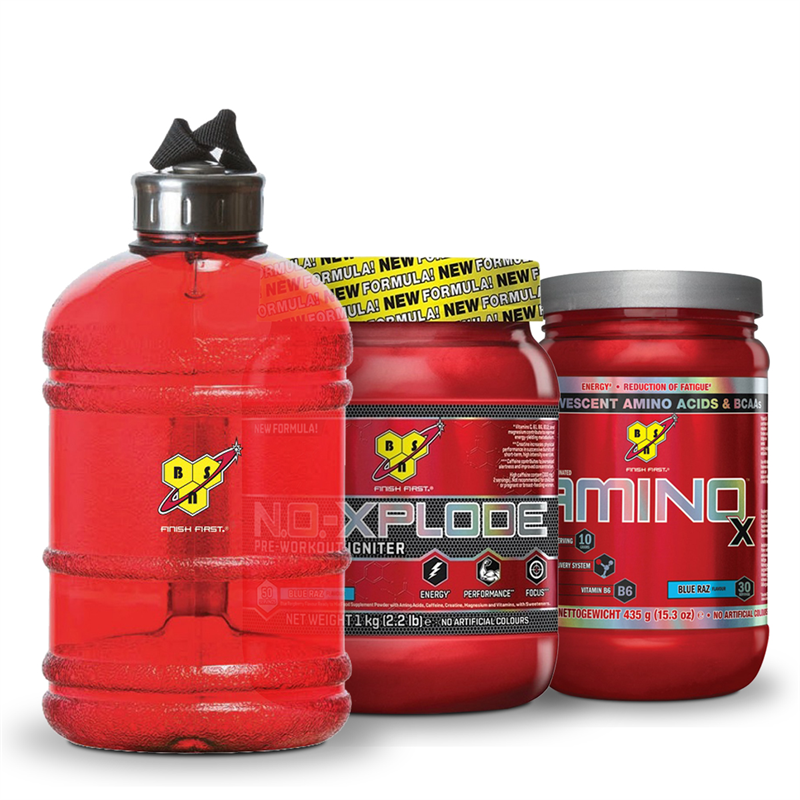 BSN N.O.-Xplode 3.0 + Amino X + Water Bottle