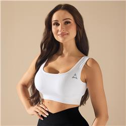 Bezszwowy Top Sportowy WHITE